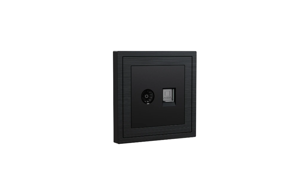 Xelent TV and ethernet black left side view EU.webp