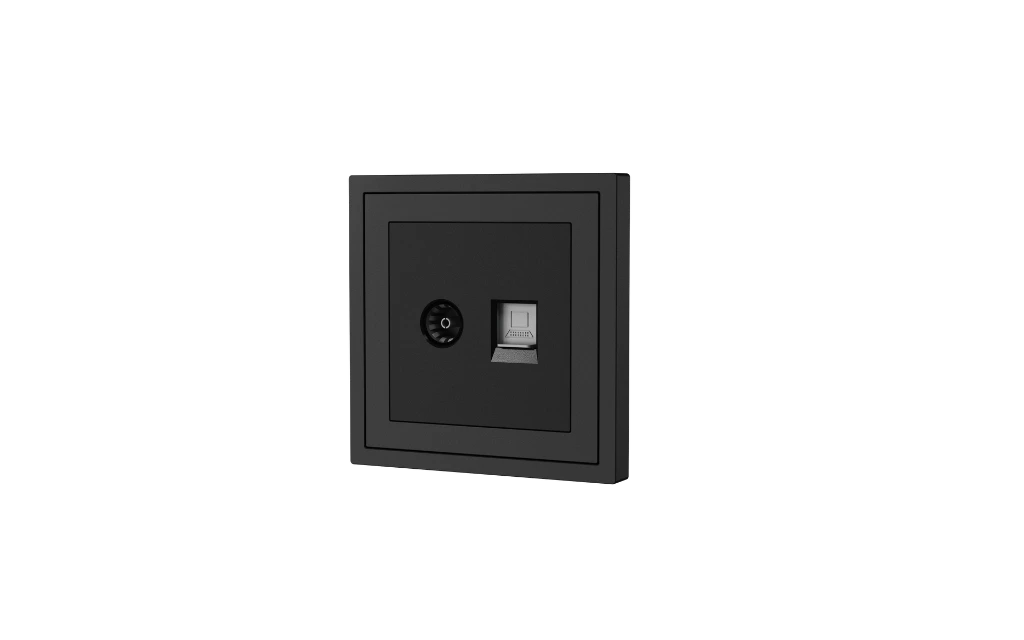 Xelent TV and ethernet charcoal grey right side view EU.webp
