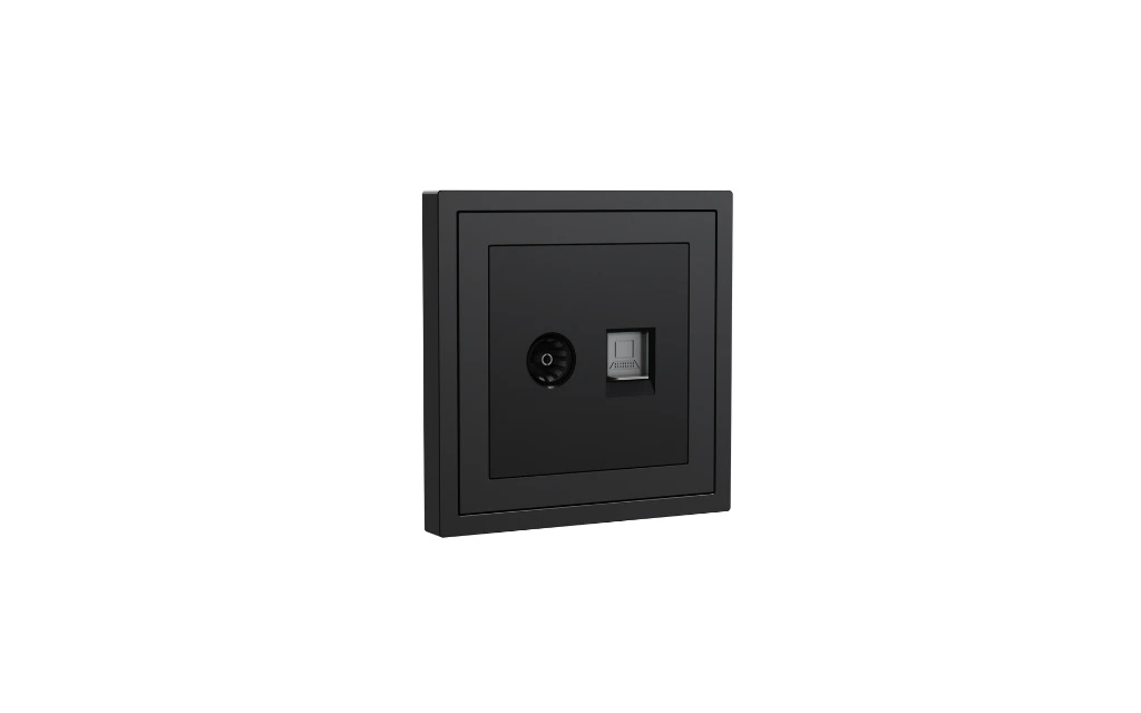 Xelent TV and ethernet charcoal grey left side view EU.webp