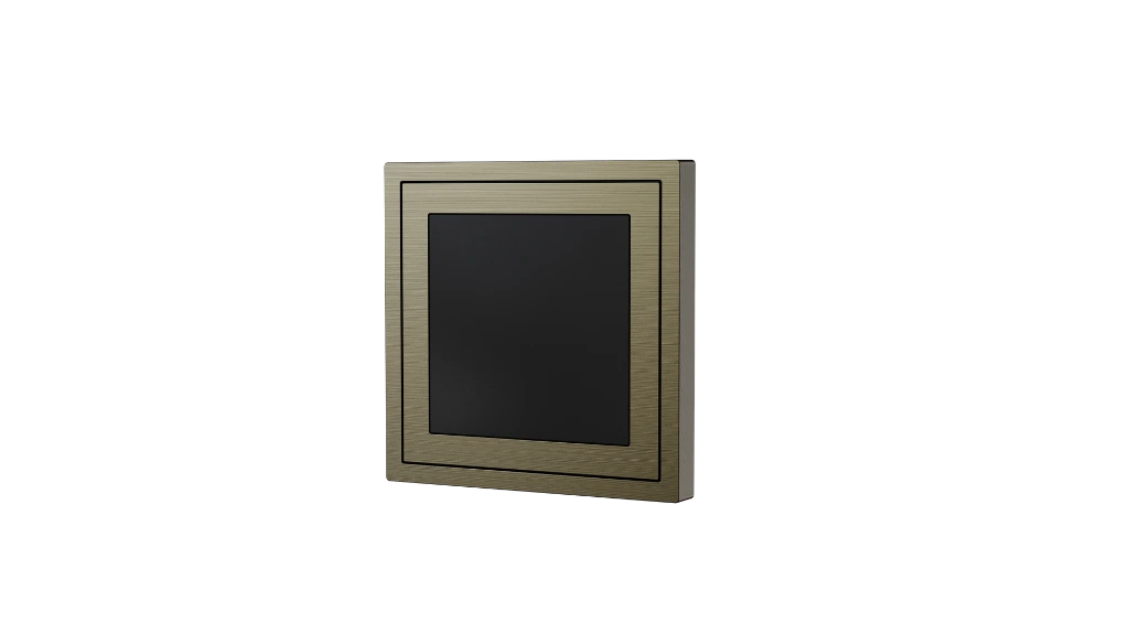 Xelent blank panel antique bronze right side view EU.webp