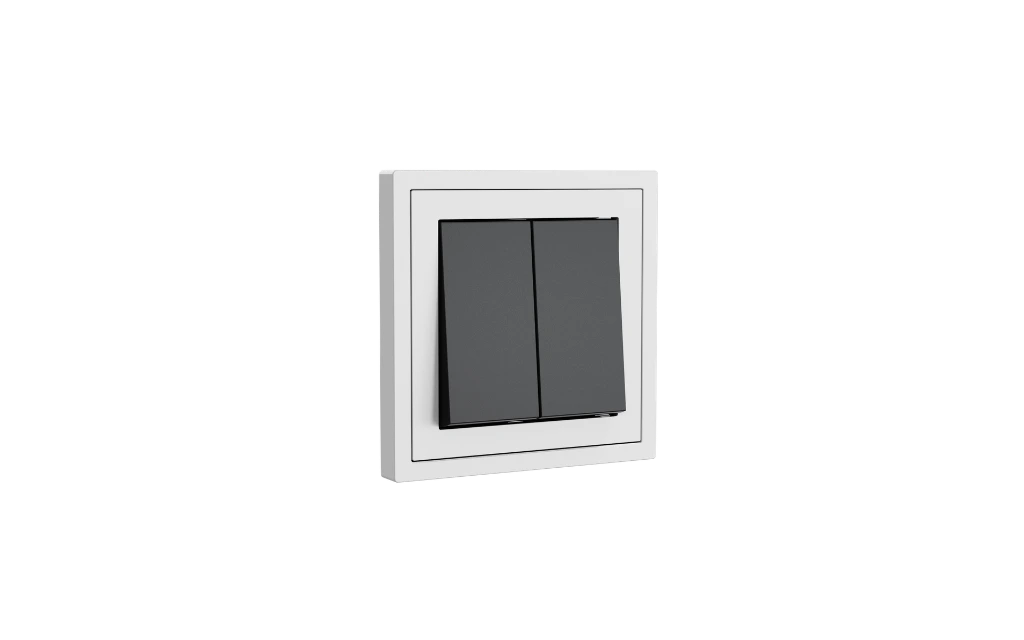 Xelent 2 rocker switch ivory white left side view EU.webp