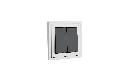 Xelent 2 rocker switch ivory white left side view EU.webp