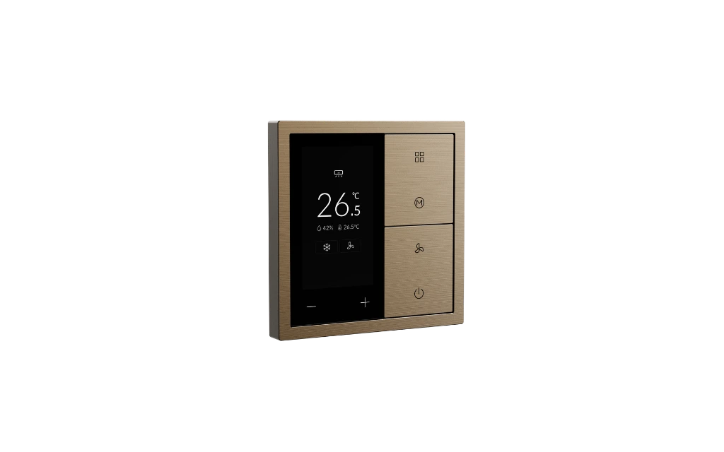 Xelent thermostate EU brass left side view.webp