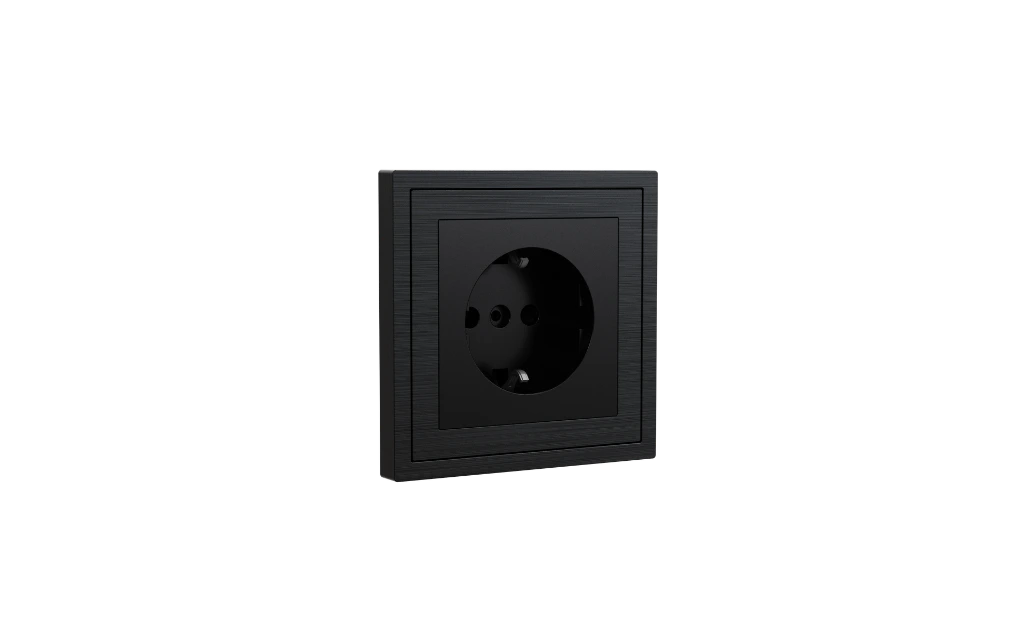 Xelent EU socket black left side view EU.webp