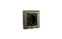 Xelent EU socket antique bronze left side view EU.webp