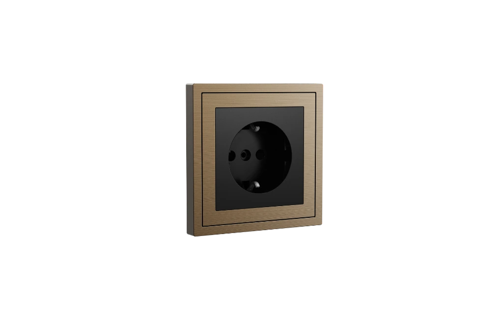 Xelent EU socket brass left side view EU.webp