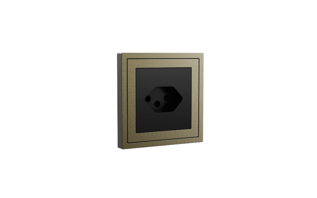 Xelent Svizzera socket antique bronze left side view EU.webp
