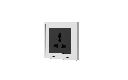 Xelent universal socket ivory white right side view EU.webp