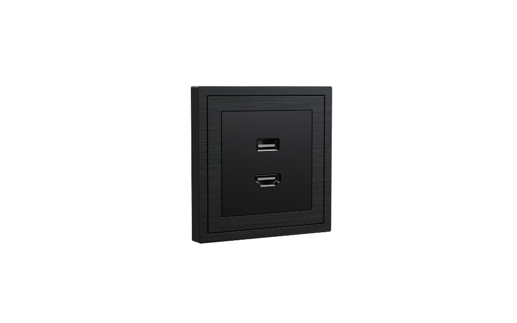 Xelent HDMI USB black left side view EU.webp