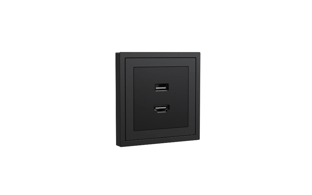 Xelent HDMI USB charcoal grey left side view EU.webp