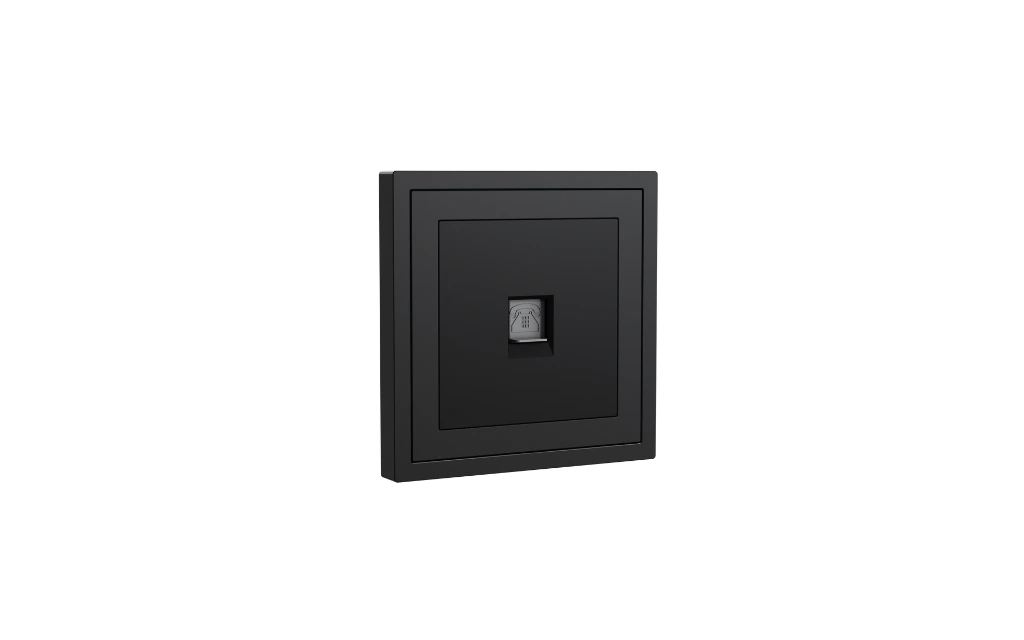 Xelent 1 port phone charcoal grey left side view EU.webp