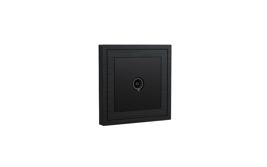 Xelent 1 port TV black left side view EU.webp