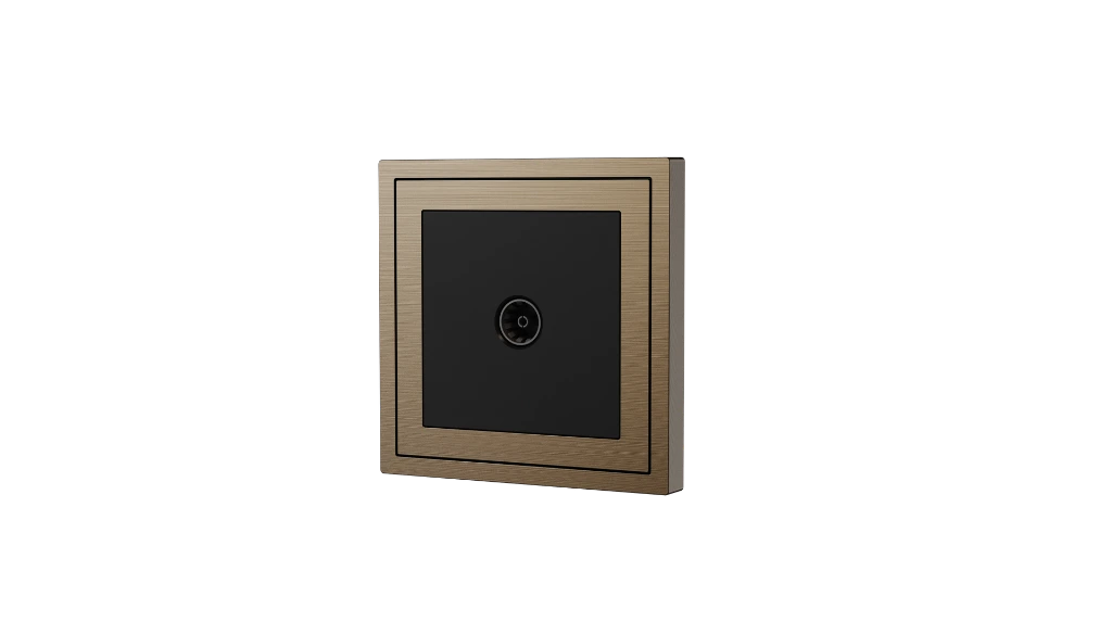 Xelent 1 port TV brass right side view EU.webp