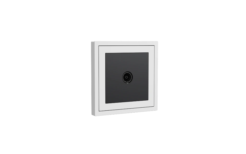 Xelent 1 port TV ivory white left side view EU.webp