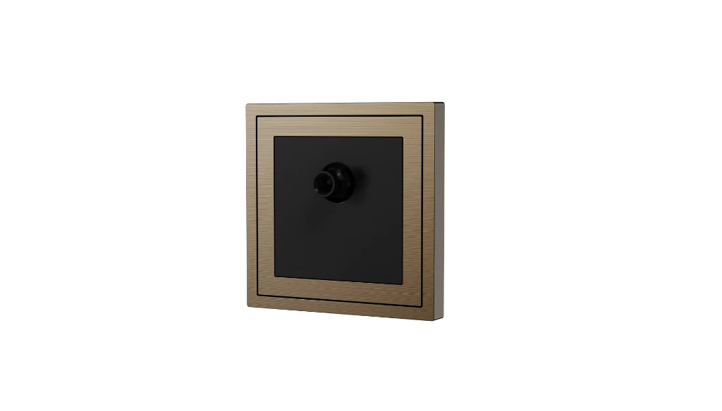 Xelent 1 port coax TV brass right side view EU.webp