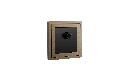 Xelent 1 port coax TV brass left side view EU.webp