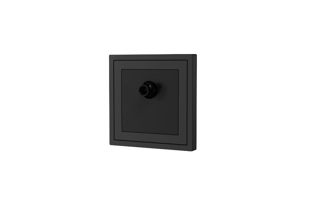 Xelent 1 port coax TV charcoal grey right side view EU.webp