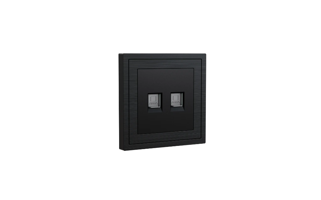 Xelent 2 ports ethernet black left side view EU.webp