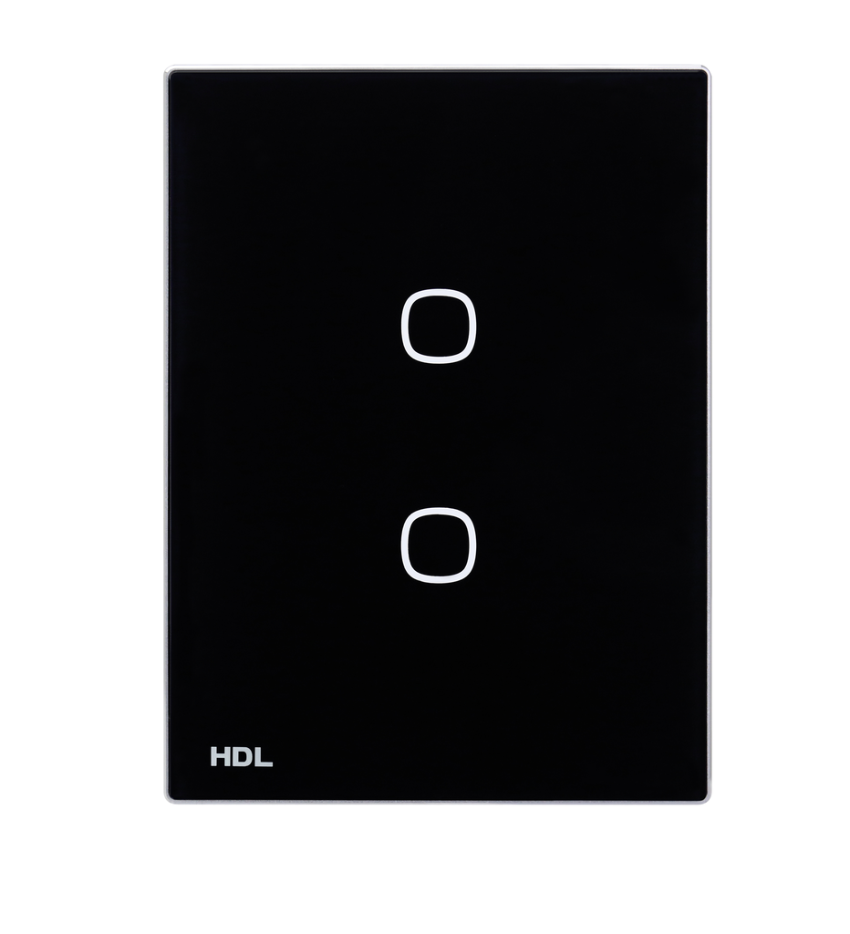 [M/TBP2.1-A2-EU-B] Painel Tátil iTouch Série – 2 Botões (UE) (Black)