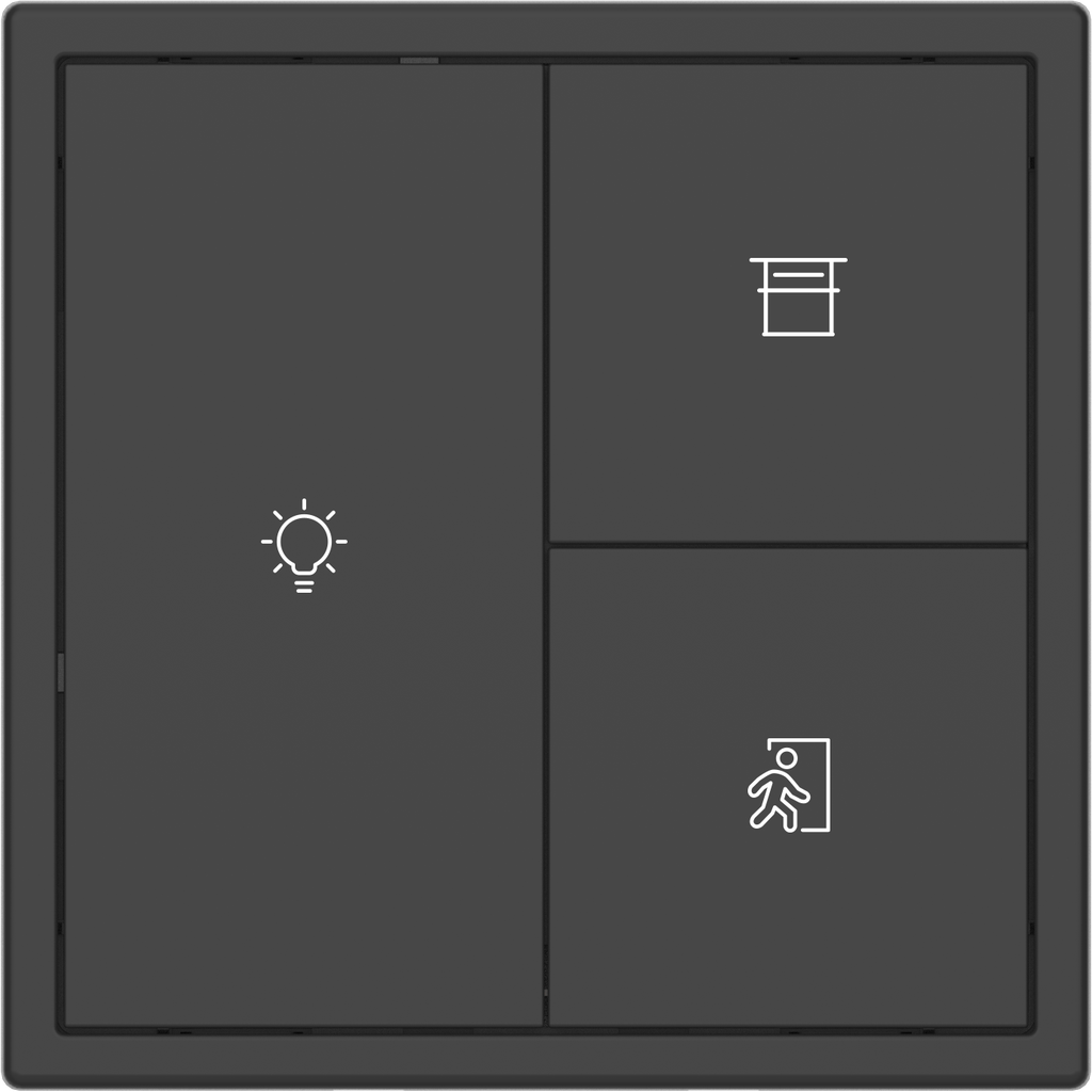 [MPBT-3B-KT.18-AG] Tile Series 3 button smart panel v. 2.1 (Ash Gray, plastic)