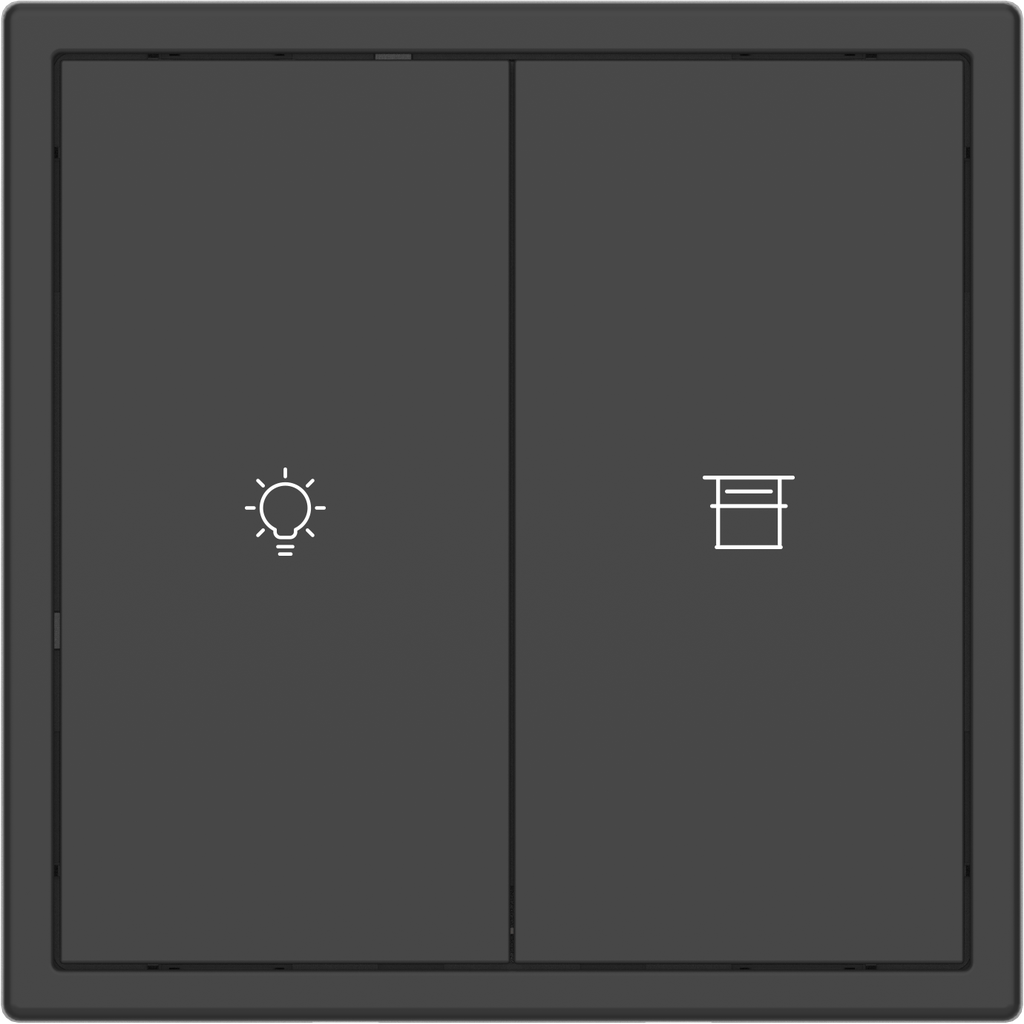 [MPBT-2B-KT.18-AG] Tile Series 2 button smart panel v. 2.1 (Ash Gray, plastic)