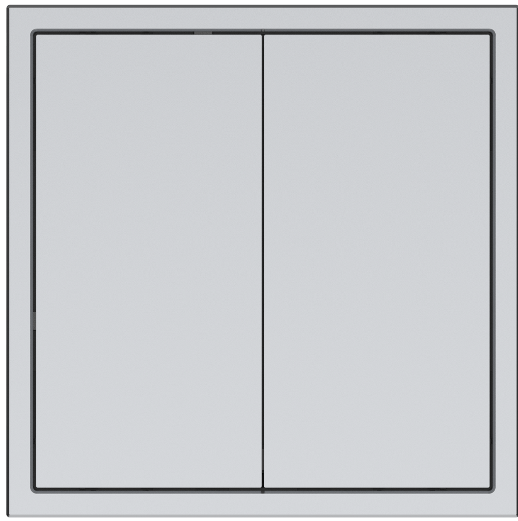 [308013750] O painel inteligente de 2 botões Tile Series (v. 2.1) (Cinza Espacial, plástico)