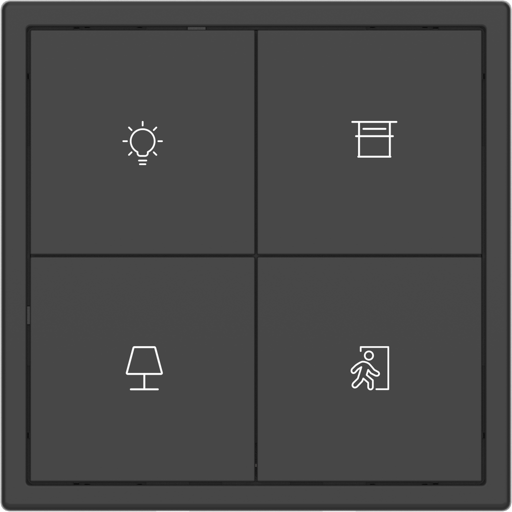 [MPBT-4B-KT.18-AG] Tile Series 4 button smart panel v. 2.1 (Ash Gray, plastic)