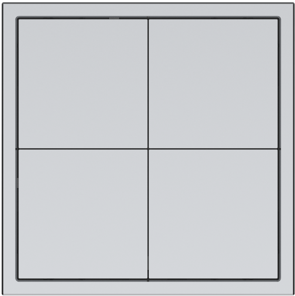 [308013762] O painel inteligente de 4 botões Tile Series (v. 2.1) (Cinza Espacial, plástico)