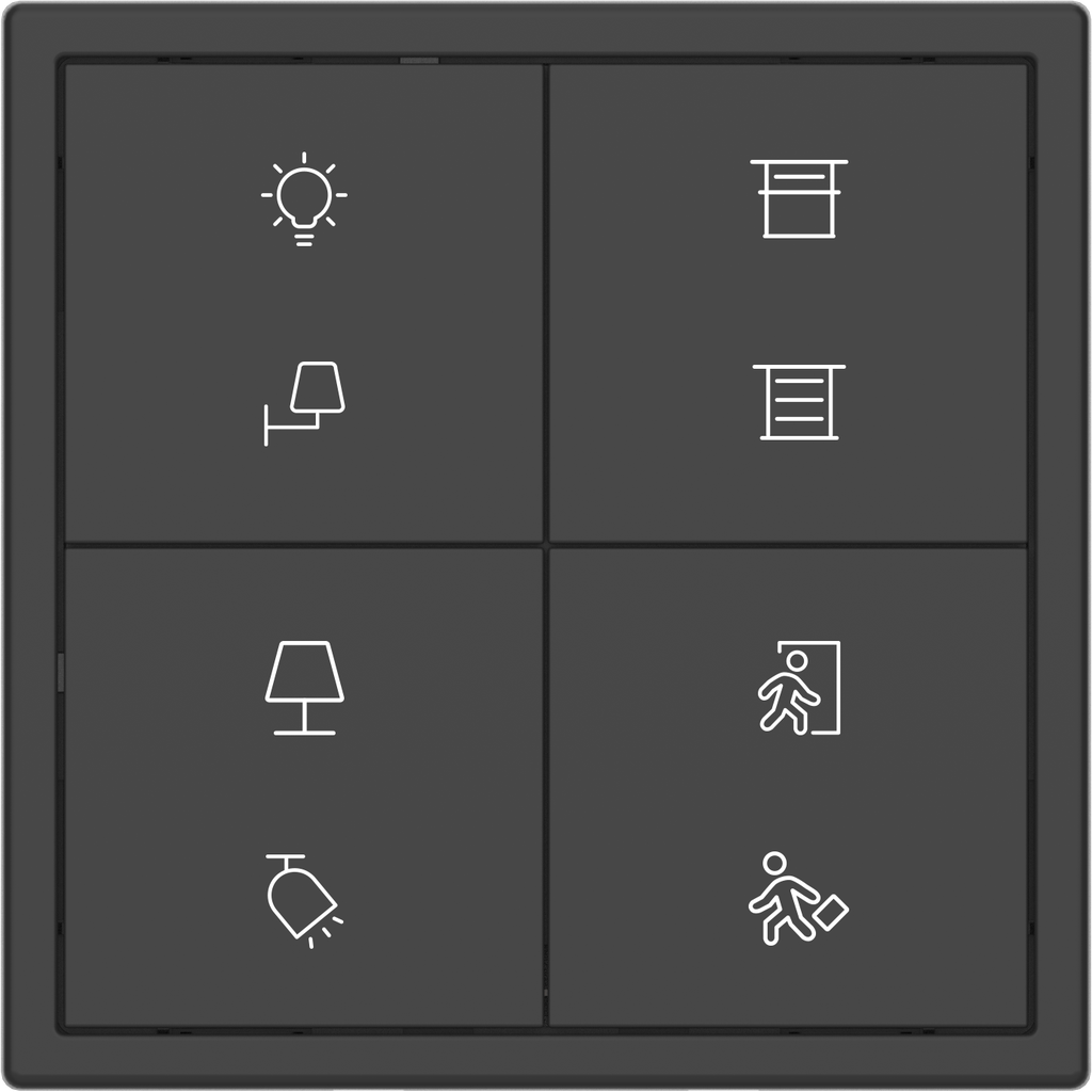 [MPBT-8B-KT.18-AG] Tile Series 8 button smart panel v. 2.1 (Ash Gray, plastic)