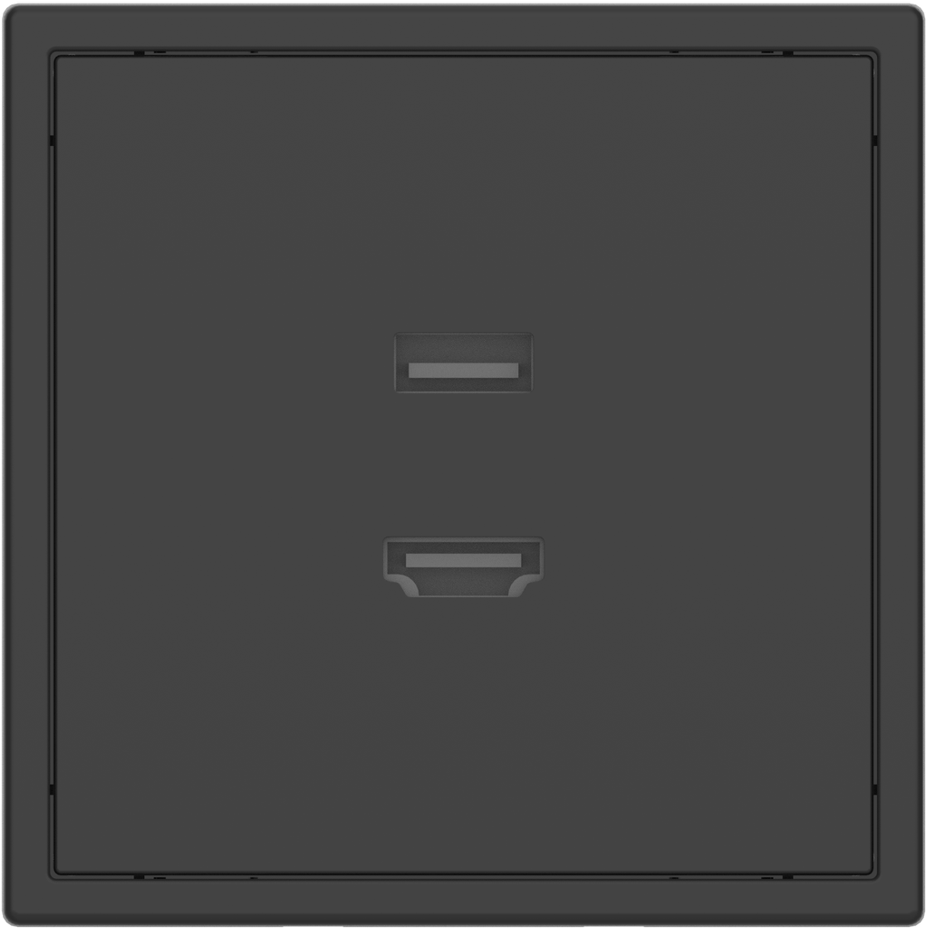 [MPST-HU-NP.18-AG] Розетка HDMI и USB Tile Series v. 2.1 (Ash Gray)