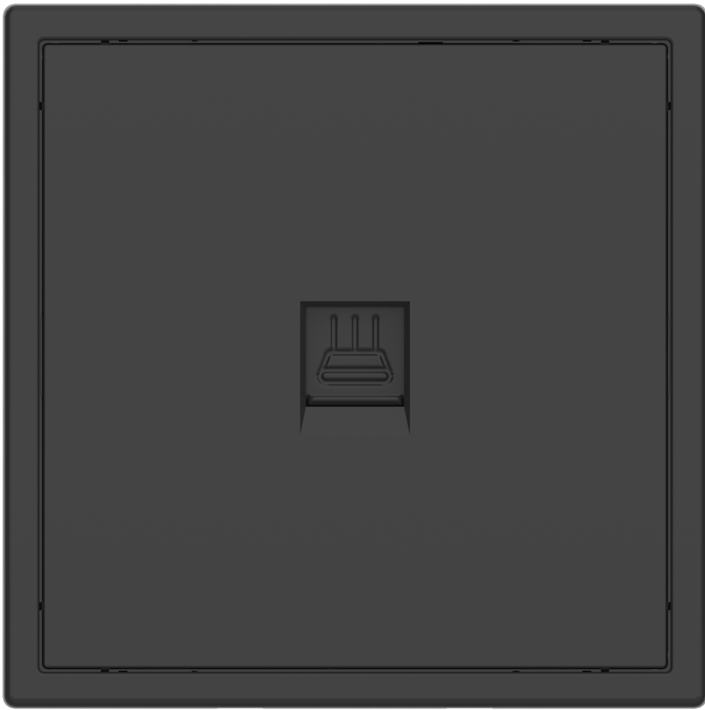 [MPET-1E-NP.18-AG] Настенная Ethernet-розетка с 1 портом Tile Series v. 2.1 (Ash Gray)