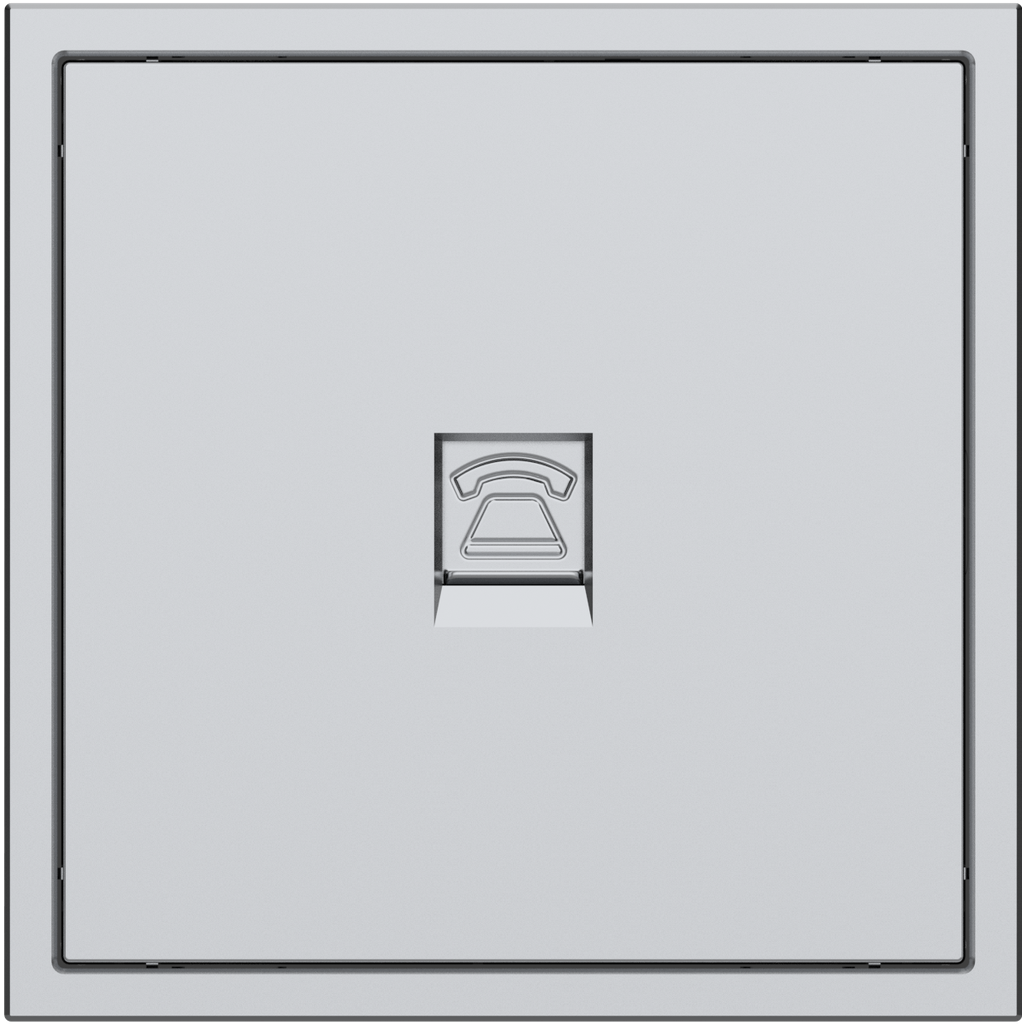 [MPPT-1T-NP.18-SG] Tile Series 1 Port Telephone Wall Jack v. 2.1 (Space Gray)