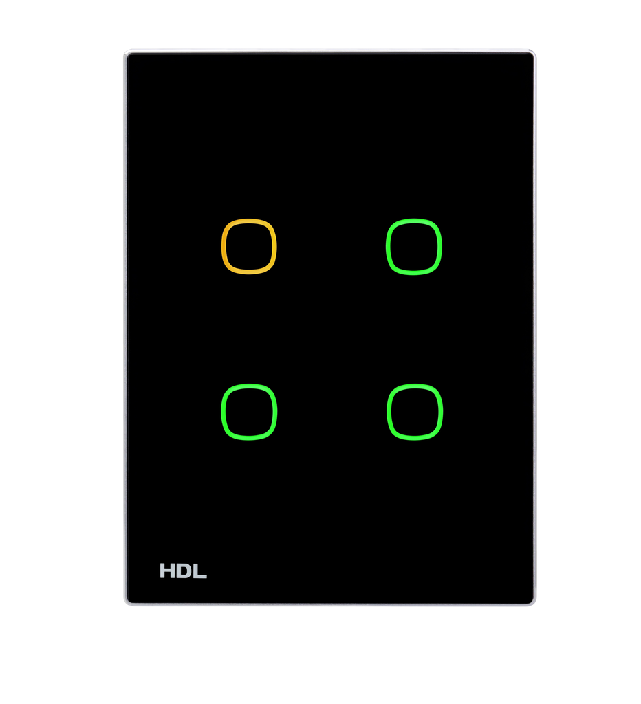 [M/TBP4.1-A2-US-B] Painel Tátil iTouch Série – 4 Botões (EUA) (Black)