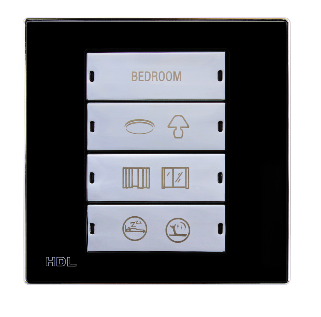 [M/P04.2-A2-EU-B] Painel Inteligente iFlex Série – 4 Botões (UE) (Black)