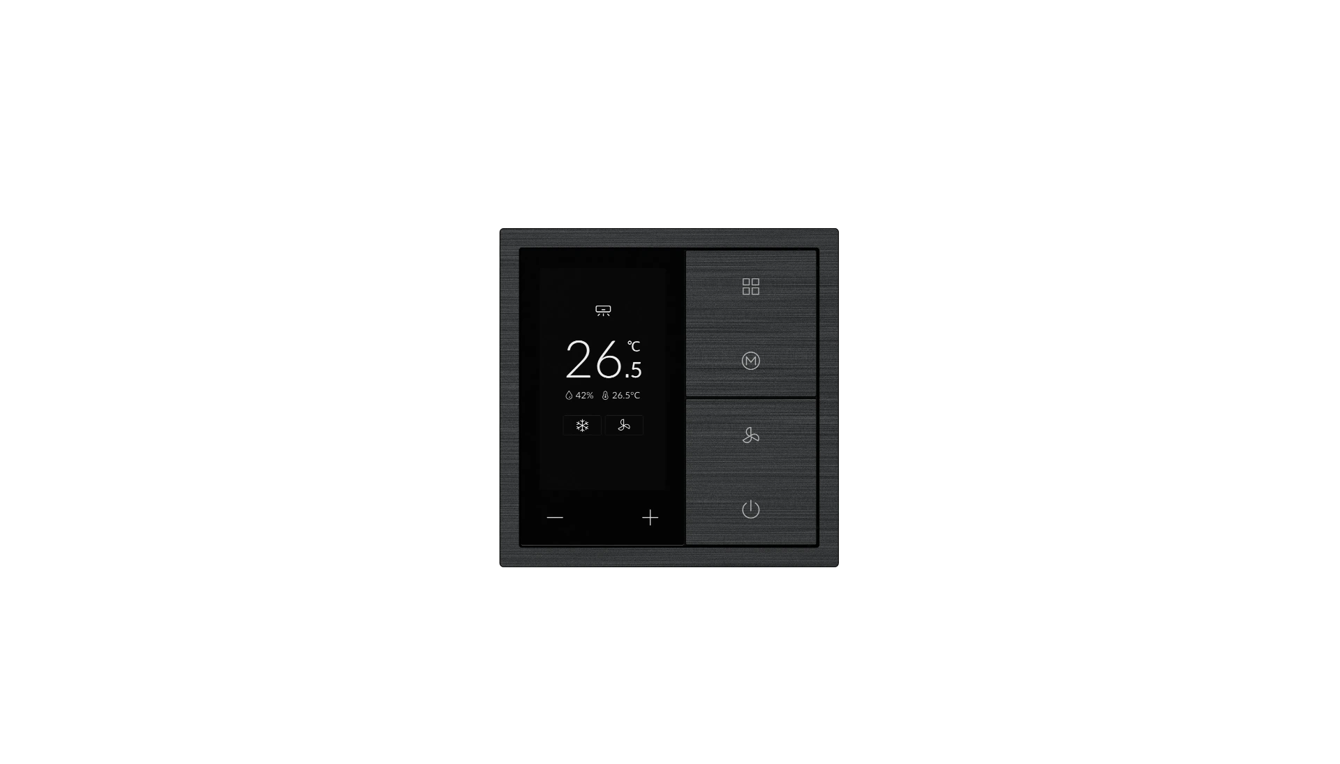 Xelent Series Thermostat Panel (Brushed Aluminum) - EU Standard