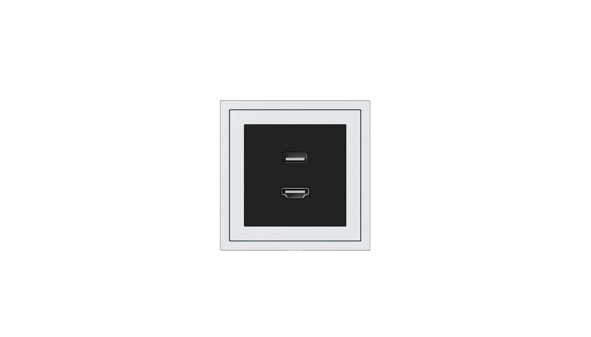 Настенная розетка HDMI и USB Xelent Series — пластик, европейский стандарт (Ivory White)