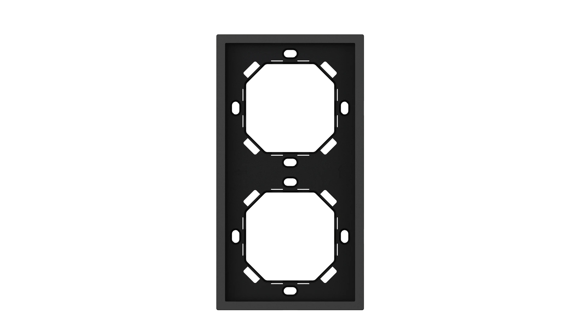 Moldura Vertical para Painel de 2 Módulos Xelent Series — Plástico, Padrão Europeu