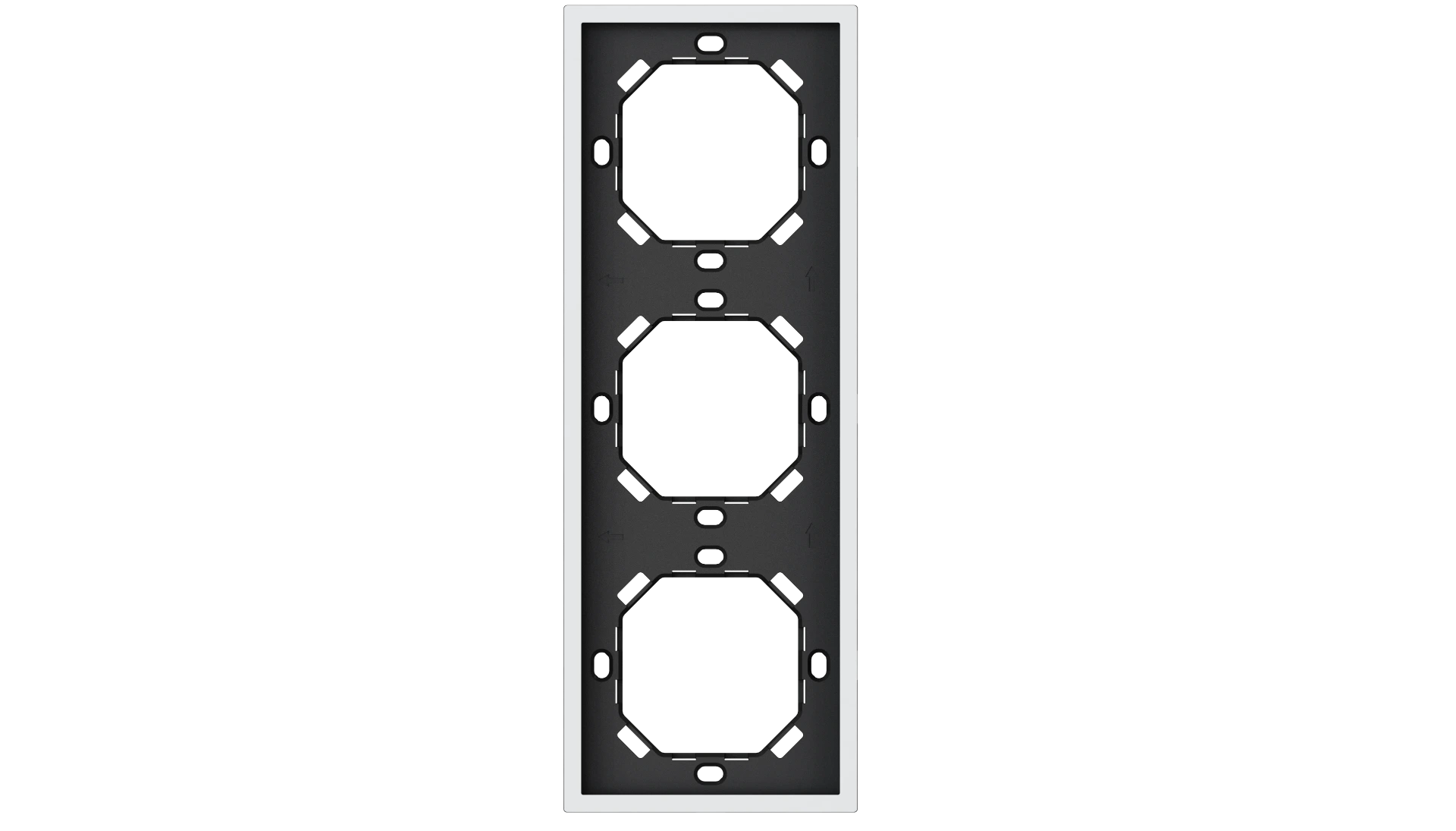 Xelent Series Vertical 3-Gang Panel Frame (Plastic) – EU Standard
