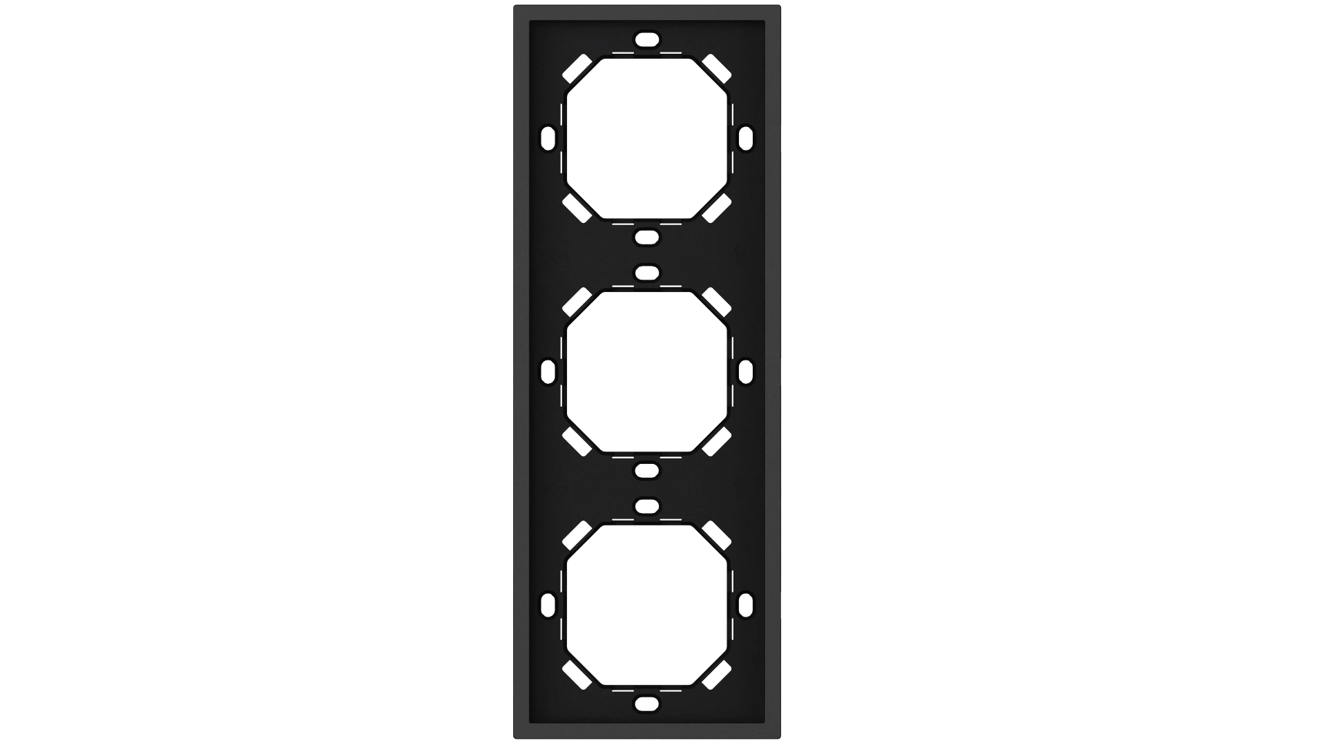 Xelent Series Vertical 3-Gang Panel Frame (Plastic) – EU Standard
