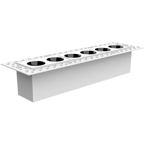 [303020494] Luminária de grelha de pré-embutir 6 focos (sim, 2700K, 3000K, 3500K, 4000K, 5000K)